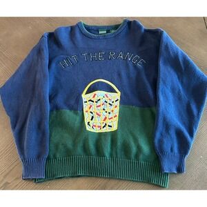 Clubfellow Mens Hit‎ The Range Golf Sweater Size M Preppy